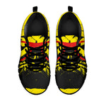 Pug With Glasses Portrait Print Black Sneakers