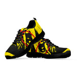 Pug With Glasses Portrait Print Black Sneakers