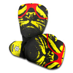Pug With Glasses Portrait Print Boxing Gloves