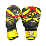 Pug With Glasses Portrait Print Boxing Gloves