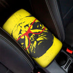 Pug With Glasses Portrait Print Car Center Console Cover