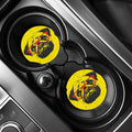 Pug With Glasses Portrait Print Car Coasters