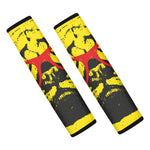 Pug With Glasses Portrait Print Car Seat Belt Covers