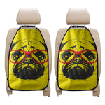 Pug With Glasses Portrait Print Car Seat Organizers