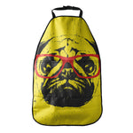 Pug With Glasses Portrait Print Car Seat Organizers