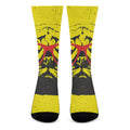 Pug With Glasses Portrait Print Crew Socks
