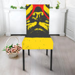 Pug With Glasses Portrait Print Dining Chair Slipcover