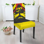 Pug With Glasses Portrait Print Dining Chair Slipcover