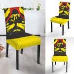 Pug With Glasses Portrait Print Dining Chair Slipcover