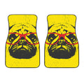 Pug With Glasses Portrait Print Front Car Floor Mats