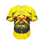 Pug With Glasses Portrait Print Men's Baseball Jersey