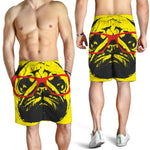 Pug With Glasses Portrait Print Men's Shorts
