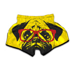 Pug With Glasses Portrait Print Muay Thai Boxing Shorts