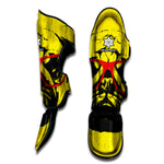 Pug With Glasses Portrait Print Muay Thai Shin Guard