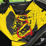 Pug With Glasses Portrait Print Pet Car Back Seat Cover