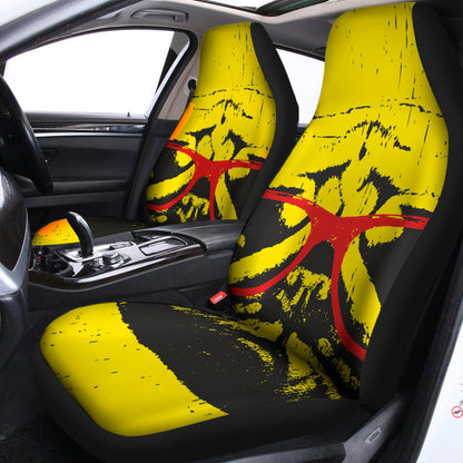 Pug With Glasses Portrait Print Universal Fit Car Seat Covers
