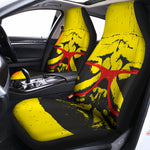 Pug With Glasses Portrait Print Universal Fit Car Seat Covers