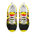 Pug With Glasses Portrait Print White Sneakers