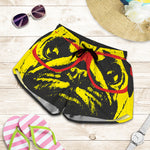 Pug With Glasses Portrait Print Women's Shorts