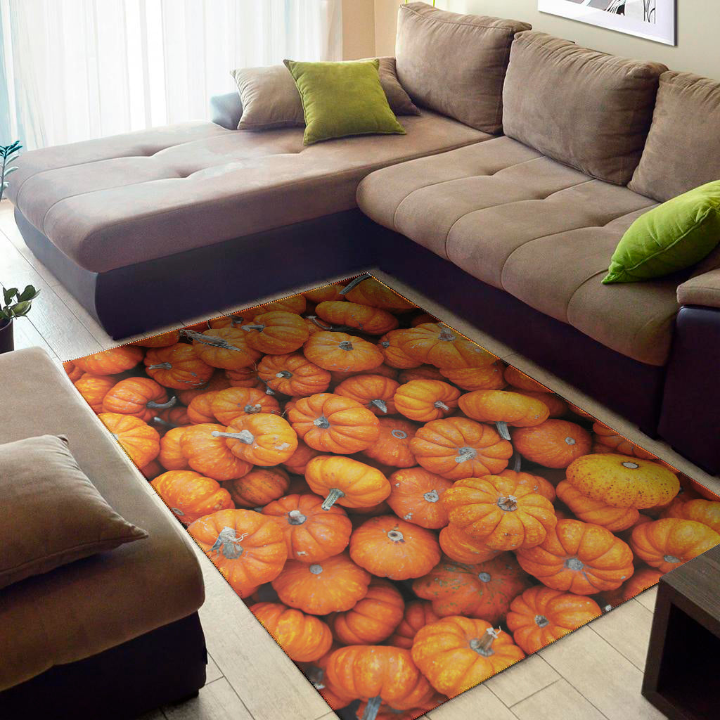 Pumpkin Print Area Rug