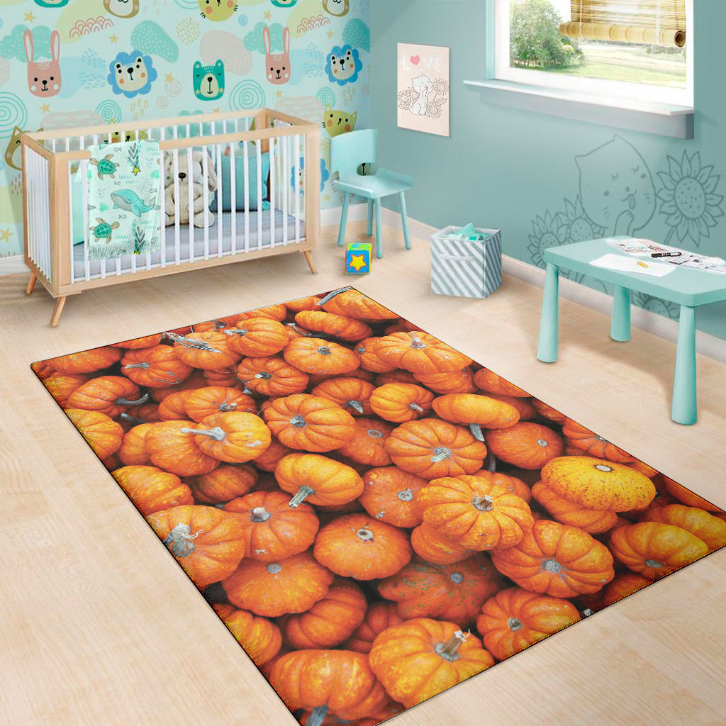 Pumpkin Print Area Rug