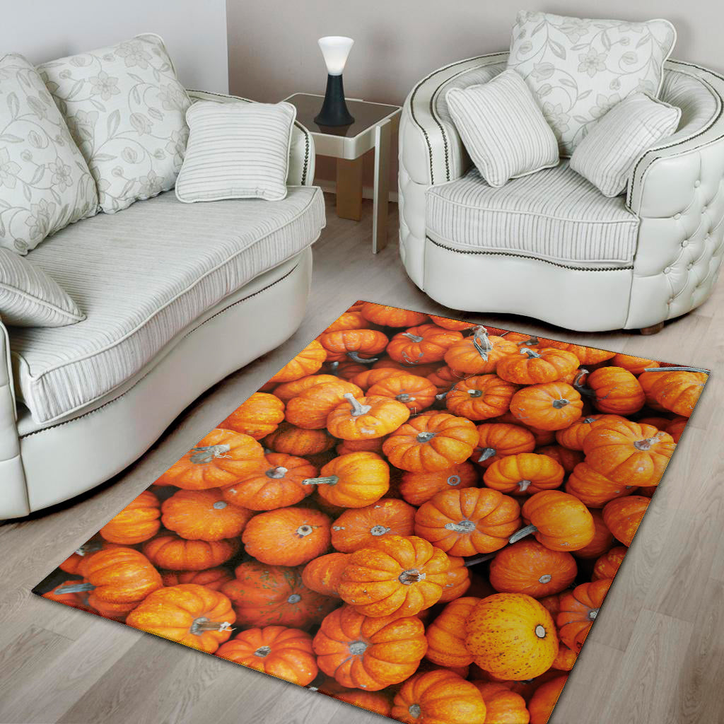 Pumpkin Print Area Rug