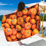 Pumpkin Print Beach Sarong Wrap