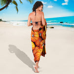 Pumpkin Print Beach Sarong Wrap