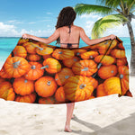 Pumpkin Print Beach Sarong Wrap