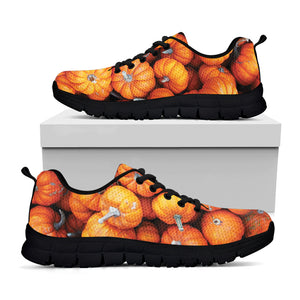 Pumpkin Print Black Sneakers