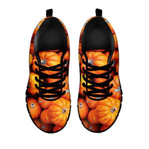 Pumpkin Print Black Sneakers