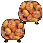 Pumpkin Print Car Headrest Covers
