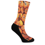 Pumpkin Print Crew Socks