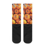 Pumpkin Print Crew Socks