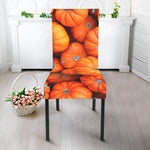 Pumpkin Print Dining Chair Slipcover