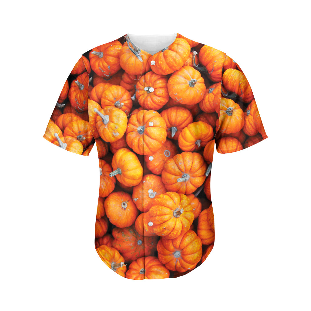 Pumpkin Print Men's Baseball Jersey