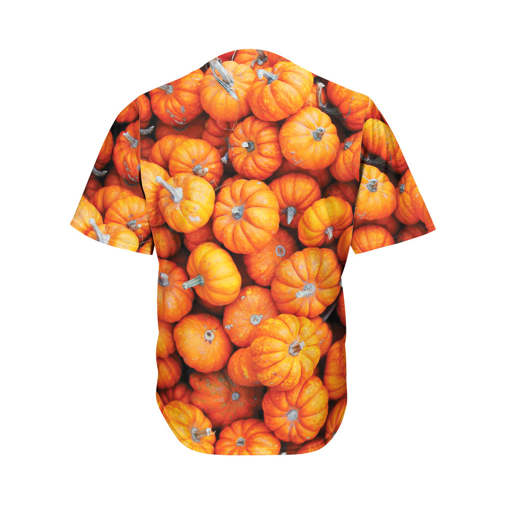 Pumpkin Print Men's Baseball Jersey