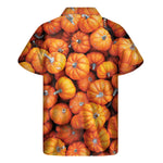 Pumpkin Print Men's Short Sleeve Shirt