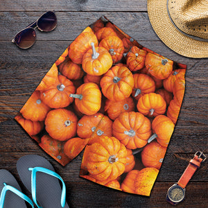 Pumpkin Print Men's Shorts