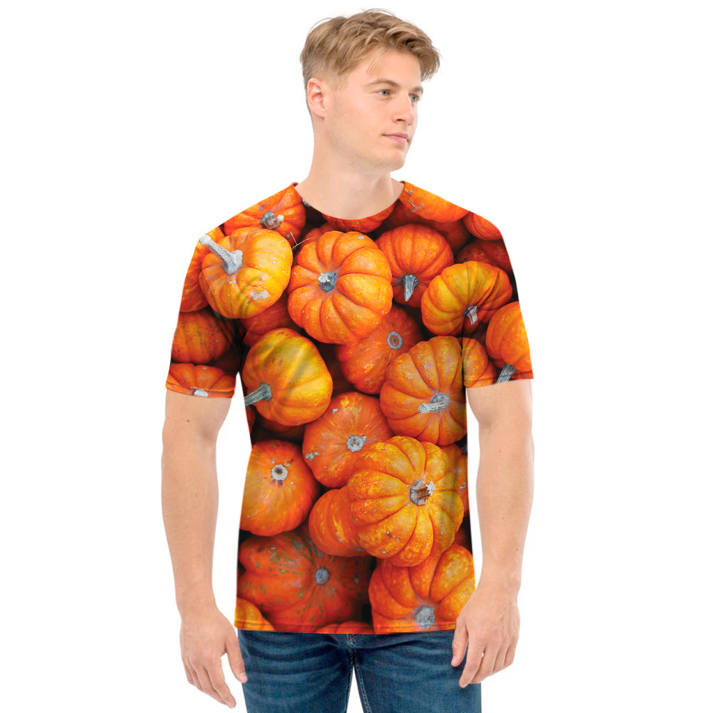 Pumpkin Print Men's T-Shirt