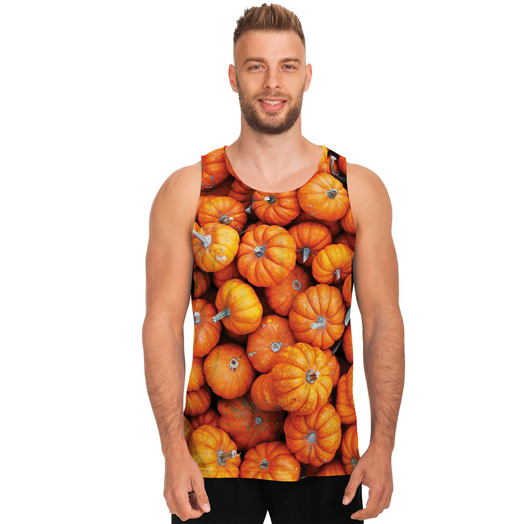 Pumpkin Print Men's Tank Top