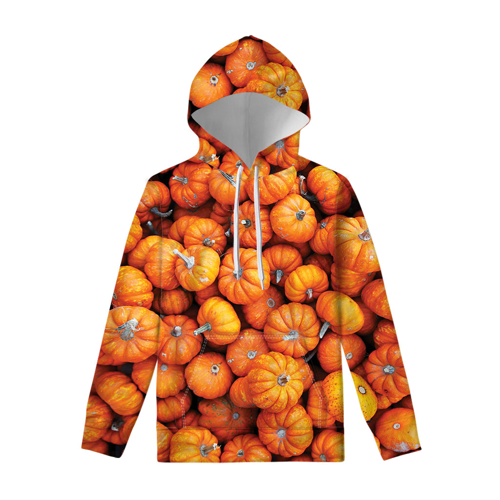 Pumpkin Print Pullover Hoodie