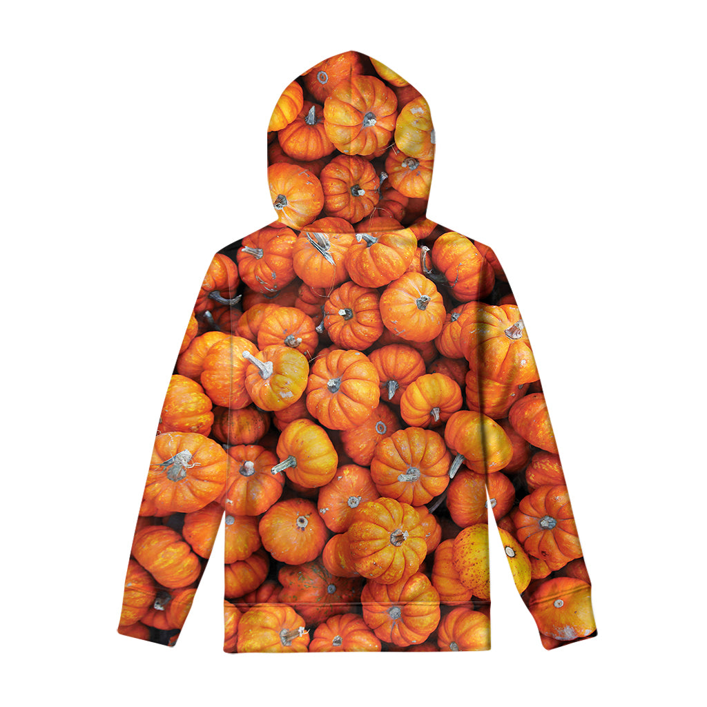 Pumpkin Print Pullover Hoodie