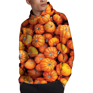 Pumpkin Print Pullover Hoodie