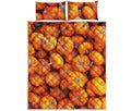Pumpkin Print Quilt Bed Set