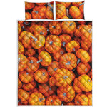 Pumpkin Print Quilt Bed Set