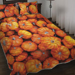 Pumpkin Print Quilt Bed Set