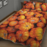 Pumpkin Print Quilt Bed Set