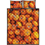 Pumpkin Print Quilt Bed Set