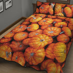 Pumpkin Print Quilt Bed Set